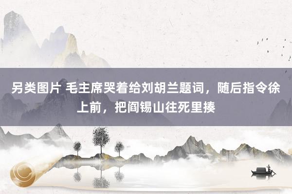 另类图片 毛主席哭着给刘胡兰题词，随后指令徐上前，把阎锡山往死里揍