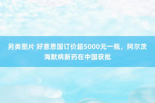 另类图片 好意思国订价超5000元一瓶，阿尔茨海默病新药在中国获批