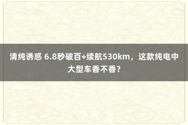 清纯诱惑 6.8秒破百+续航530km，这款纯电中大型车香不香？