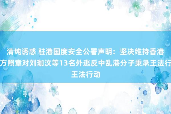清纯诱惑 驻港国度安全公署声明：坚决维持香港警方照章对刘珈汶等13名外逃反中乱港分子秉承王法行动