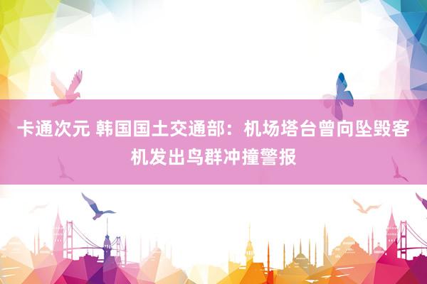 卡通次元 韩国国土交通部：机场塔台曾向坠毁客机发出鸟群冲撞警报