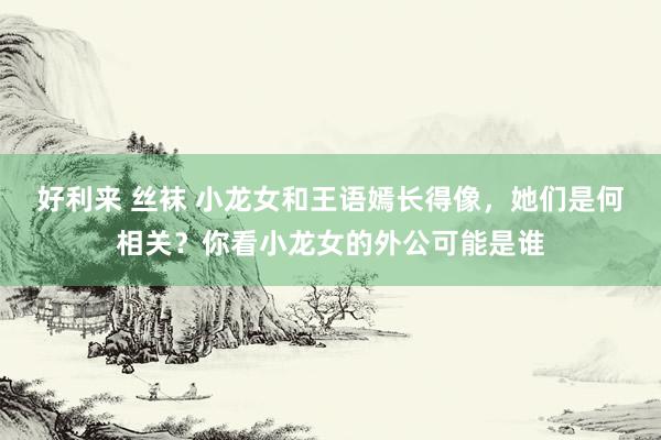 好利来 丝袜 小龙女和王语嫣长得像，她们是何相关？你看小龙女的外公可能是谁