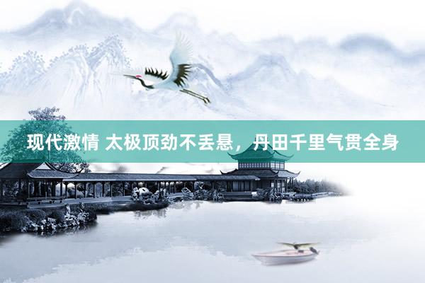 现代激情 太极顶劲不丢悬，丹田千里气贯全身