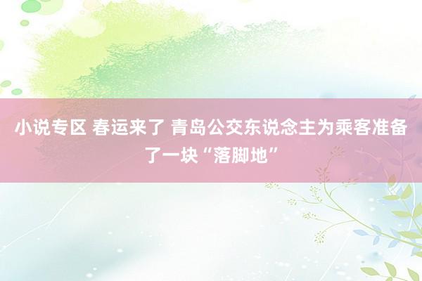 小说专区 春运来了 青岛公交东说念主为乘客准备了一块“落脚地”