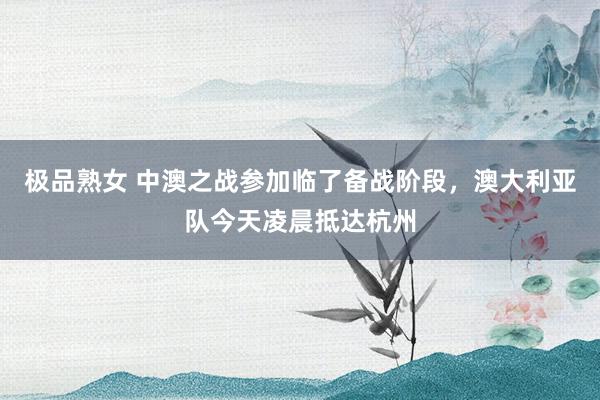 极品熟女 中澳之战参加临了备战阶段，澳大利亚队今天凌晨抵达杭州