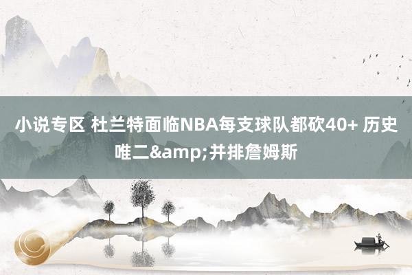 小说专区 杜兰特面临NBA每支球队都砍40+ 历史唯二&并排詹姆斯