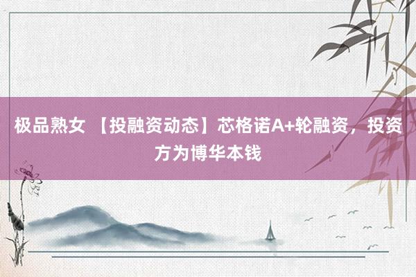 极品熟女 【投融资动态】芯格诺A+轮融资，投资方为博华本钱