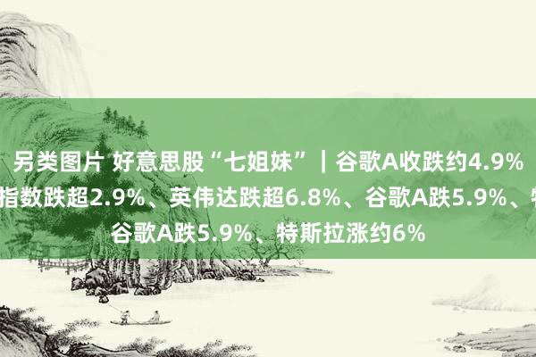另类图片 好意思股“七姐妹”｜谷歌A收跌约4.9%，本周七巨头指数跌超2.9%、英伟达跌超6.8%、谷歌A跌5.9%、特斯拉涨约6%