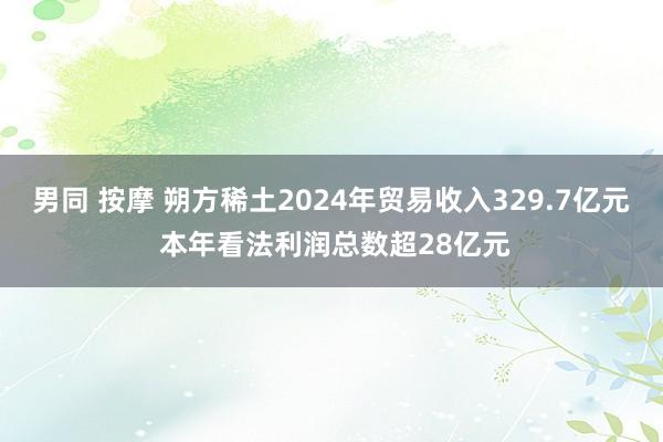 男同 按摩 朔方稀土2024年贸易收入329.7亿元 本年看法利润总数超28亿元