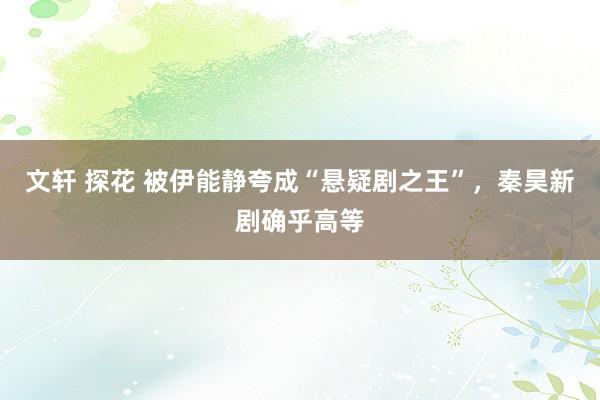文轩 探花 被伊能静夸成“悬疑剧之王”，秦昊新剧确乎高等