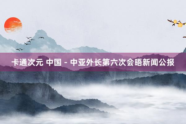 卡通次元 中国－中亚外长第六次会晤新闻公报